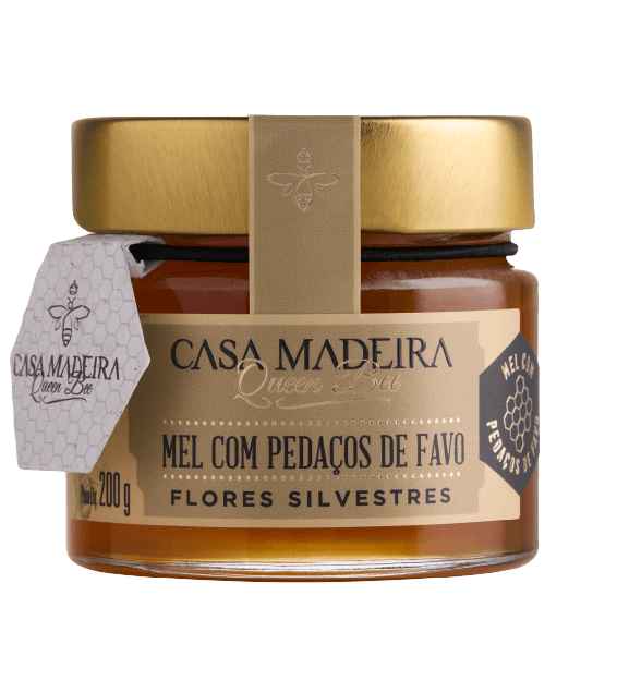 Mel Flores Silvestres com Pedaços de Favo